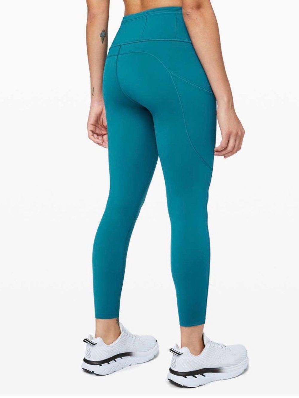Lululemon Fast and Free Tight II 25" Cyprus Teal Nulux Running Leggings Size 6